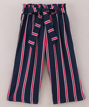 Load image into Gallery viewer, Striped Belt Palazzo - Navy