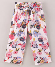 Load image into Gallery viewer, Floral Printed Belt Palazzo - Offwhite