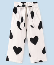 Load image into Gallery viewer, Hearts Printed Belted Plazzo - Offwhite