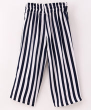 Load image into Gallery viewer, Striped Printed Belted Plazzo - Navy