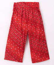 Load image into Gallery viewer, Bandhani Printed Belted Plazzo - Red