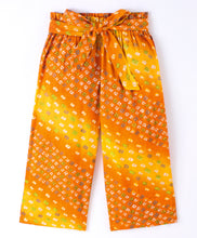 Load image into Gallery viewer, Bandhani Printed Belted Plazzo - Yellow