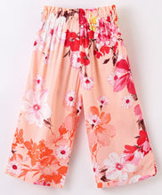 Load image into Gallery viewer, Floral Printed Belted Plazzo - Peach