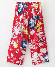 Load image into Gallery viewer, Floral Printed Belted Plazzo - Red