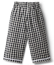 Load image into Gallery viewer, Cotton Checkered Full Length Pant with Bottom Lace