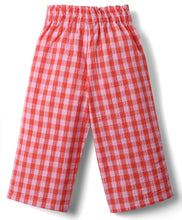 Load image into Gallery viewer, Cotton Checkered Print Woven Belted Palazzo