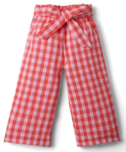Load image into Gallery viewer, Cotton Checkered Print Woven Belted Palazzo