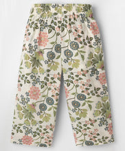 Load image into Gallery viewer, Cotton Floral Printed Belted Pant - Offwhite