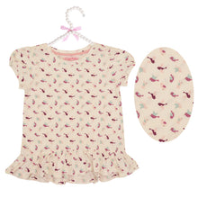 Load image into Gallery viewer, CrayonFlakes Kids Wear for Girls Cotton White Pink Night Suit SleepSuit Set