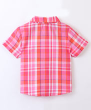 Load image into Gallery viewer, Checkered Print Half Sleeves Shirt