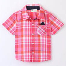 Load image into Gallery viewer, Checkered Print Half Sleeves Shirt
