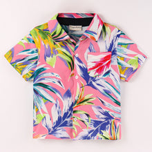 Load image into Gallery viewer, Forest Printed Leaves Half Sleeves Shirt