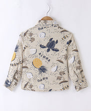 Load image into Gallery viewer, Turquoise Printed Full Sleeves Shirt