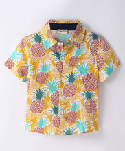Load image into Gallery viewer, Pineapple Printed Half Sleeves Shirt