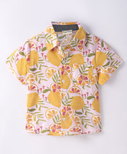 Load image into Gallery viewer, Lemons Printed Half Sleeves Shirt