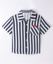 Load image into Gallery viewer, Striped Printed Half Sleeves Shirt