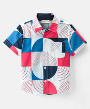 Load image into Gallery viewer, Greometric Printed Half Sleeves Shirt