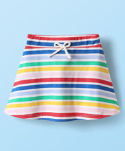Load image into Gallery viewer, Striped Mini Skater Skirt With Inbuilt Shorts