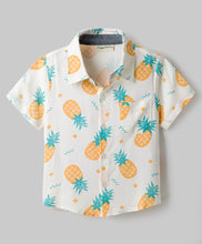 Load image into Gallery viewer, Pineapple Printed Half Sleeves Shirt