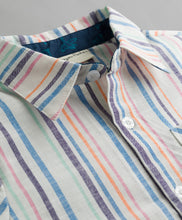 Load image into Gallery viewer, Cotton Woven Striped Half Sleeves Shirt