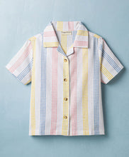 Load image into Gallery viewer, Cotton Woven Striped Half Sleeves Shirt