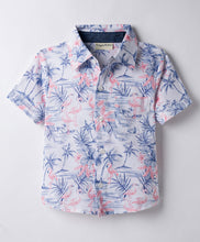 Load image into Gallery viewer, Cotton Woven Palm Trees Half Sleeves Shirt