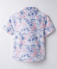 Load image into Gallery viewer, Cotton Woven Palm Trees Half Sleeves Shirt