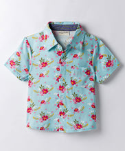 Load image into Gallery viewer, Woven Floral Printed Half Sleeves Shirt
