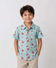 Load image into Gallery viewer, Woven Floral Printed Half Sleeves Shirt