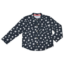 Load image into Gallery viewer, CrayonFlakes Black Shirt In 100% Cotton With Long Sleeve & Snowflake Design