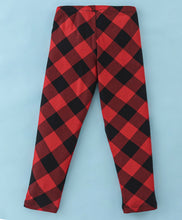 Load image into Gallery viewer, Solid V Frilled Top Checkered Leggings Set