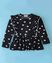Load image into Gallery viewer, Polka Printed Frilled Top Leggings Set