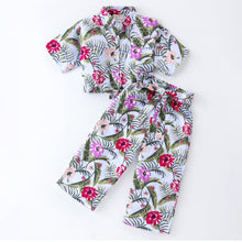Load image into Gallery viewer, Floral Printed Crop Shirt Palazzo Set