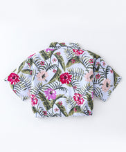 Load image into Gallery viewer, Floral Printed Crop Shirt Palazzo Set