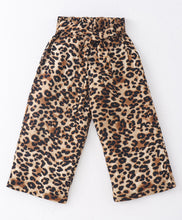 Load image into Gallery viewer, Animal Print Crop Shirt Palazzo Set