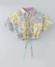 Load image into Gallery viewer, Floral Printed Crop Shirt Palazzo Set