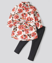 Load image into Gallery viewer, Floral Printed Full Sleeves Long Shirt Legging Set