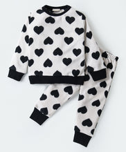Load image into Gallery viewer, Hearts Polar Fleece Sweatshirt Jogger Set