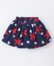 Load image into Gallery viewer, Solid Frilled Crop Cardigan Star Printed Skirt Set