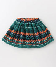 Load image into Gallery viewer, Solid Frilled Crop Top Jacquard Printed Skirt Set