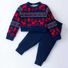 Load image into Gallery viewer, Jacquard Printed Crop Top Jogger Set