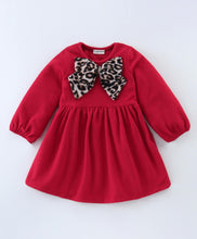 Load image into Gallery viewer, Solid with Bow Applique Polar Fleece Dress Leggings Set