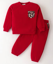 Load image into Gallery viewer, Solid Polar Fleece Sweatshirt Jogger Set - Red