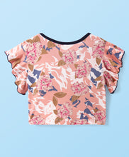 Load image into Gallery viewer, Floral Printed Crop Top Solid Skort Set