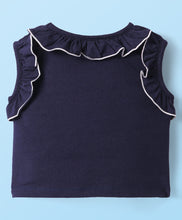 Load image into Gallery viewer, Solid Frilled Crop Top Striped Skort Set