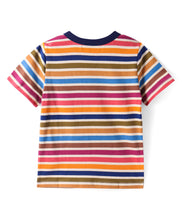 Load image into Gallery viewer, Multicolor Stripes Printed Cotton Tshirt Jogger Set