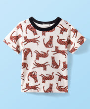 Load image into Gallery viewer, Leopard Printed Cotton Tshirt Jogger Set