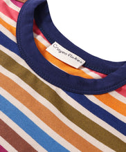 Load image into Gallery viewer, Multicolor Stripes Cotton Half Sleeves Tshirt Short Set