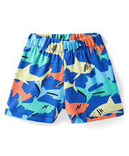 Load image into Gallery viewer, Whales Printed Cotton Half Sleeves Tshirt Short Set