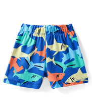 Load image into Gallery viewer, Whales Printed Cotton Half Sleeves Tshirt Short Set